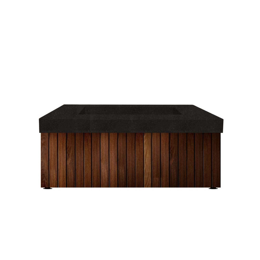 Manchester Fire Table, Ebony | Outdoor Gas Fire Pit by Prism Hardscapes