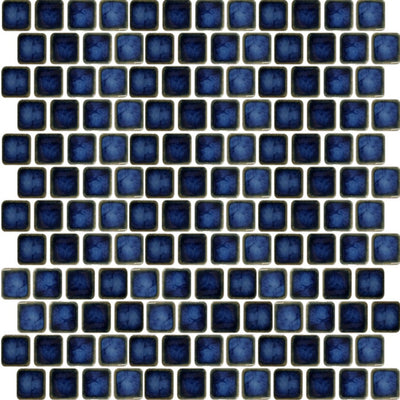 PEB-111 - Marble Blue, 1" x 1" - Porcelain Pool Tile - Fujiwa