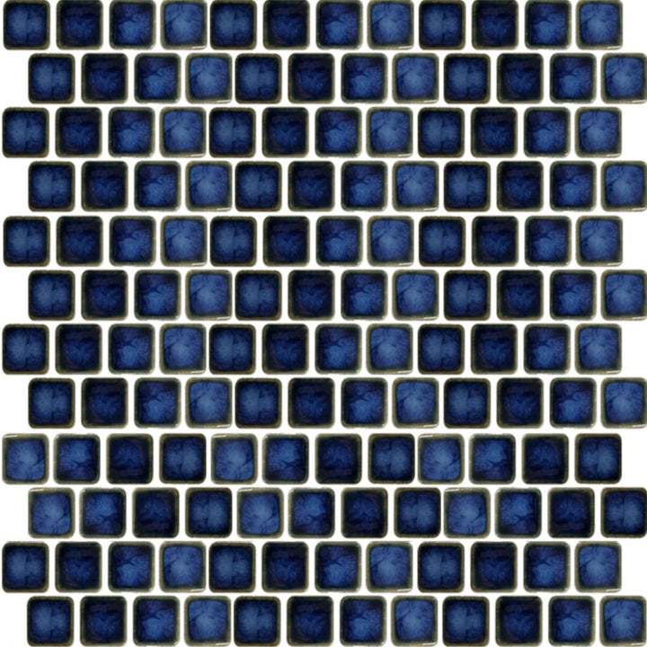 PEB-111 - Marble Blue, 1" x 1" - Porcelain Pool Tile - Fujiwa