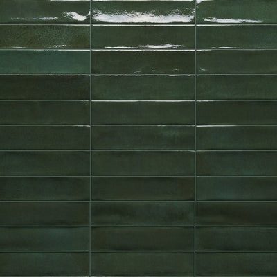 Marrakech Green, 2" x 8" Porcelain Tile | Aquatica Porcelain Pool Tile