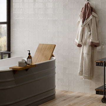 Marrakech White, 4" x 4" Porcelain Tile | Aquatica Pool Tile