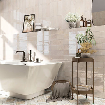 Marza Pearl, 4" x 12" Ceramic Tile | Backsplash & Wall Tile by MSI