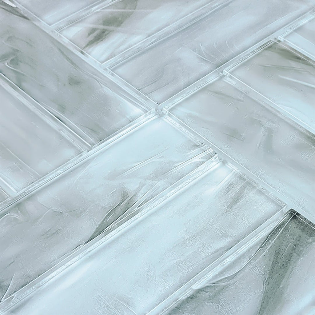Metro Gray, 2" x 6" Glass Tile | Pool Waterline Tile