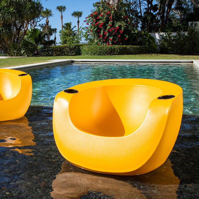 Moon Chair with Black Cupholders | Luxury Pool Chair by Tenjam