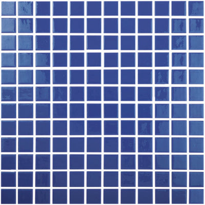 Navy Blue Slip Resistant, 1" x 1" Glass Tile | Pool Tile by Vidrepur
