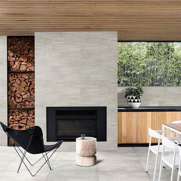 Nora Ice, 6" x 24" Porcelain Tile | Stacked Ledger Tile by MSI