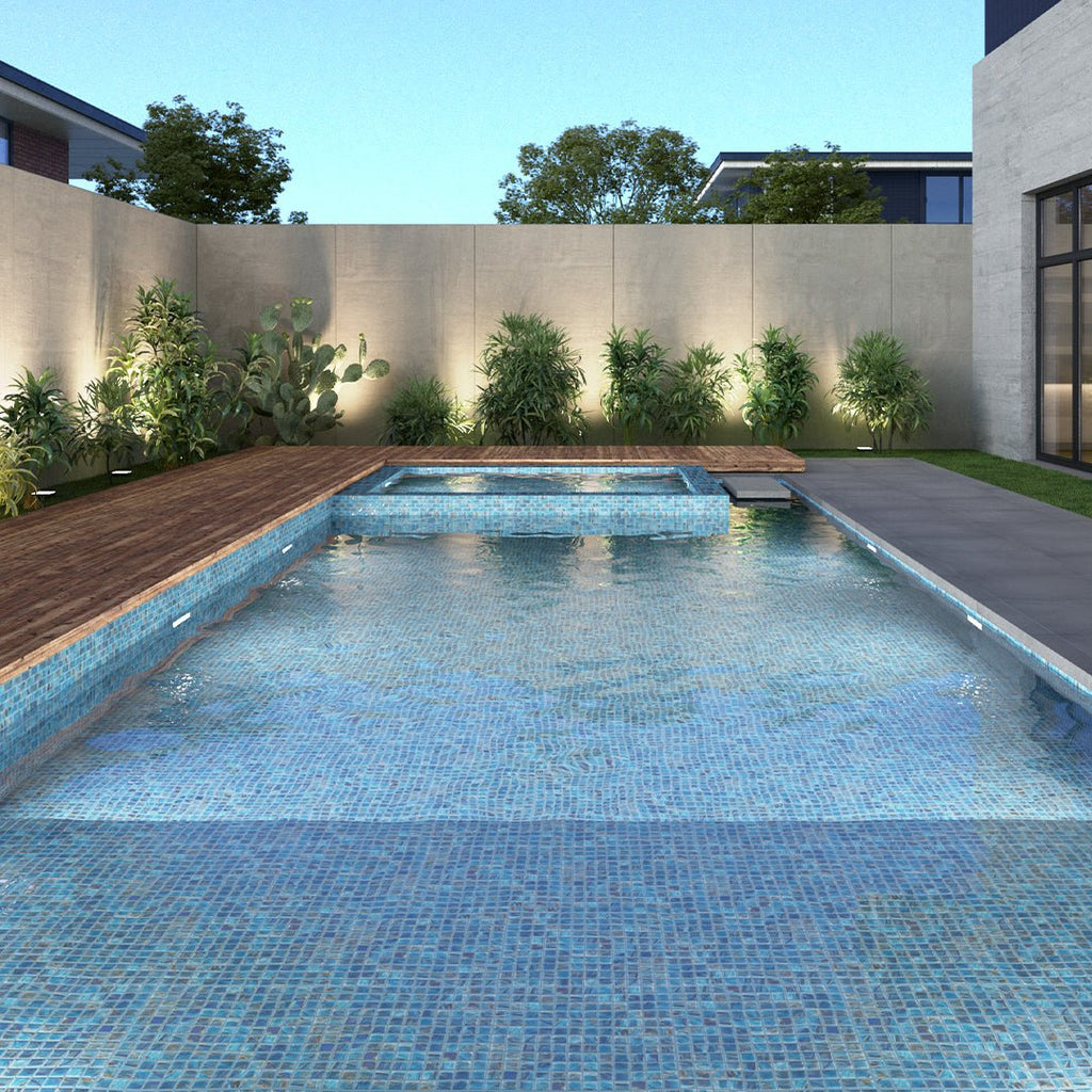 Oasis Royal, 1" x 1" Glass Tile | Pool, Spa, & Kitchen Tile
