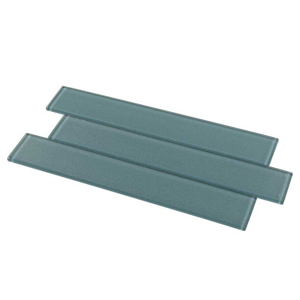 Ocean Sparkle Teal, 2" x 12" Glass Tile | Anthology Wall Tile