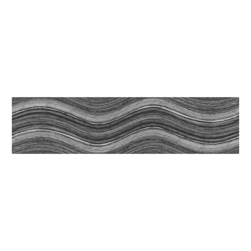 Ocean Wave Charcoal, 6" x 24" | Pool Waterline Tile