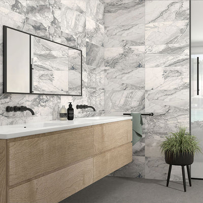 Onda Gray Matte, 12" x 24" | Porcelain Floor and Wall Tile by MSI