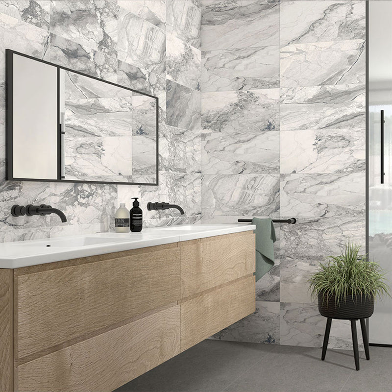 Onda Gray Matte, 12" x 24" | Porcelain Floor and Wall Tile by MSI