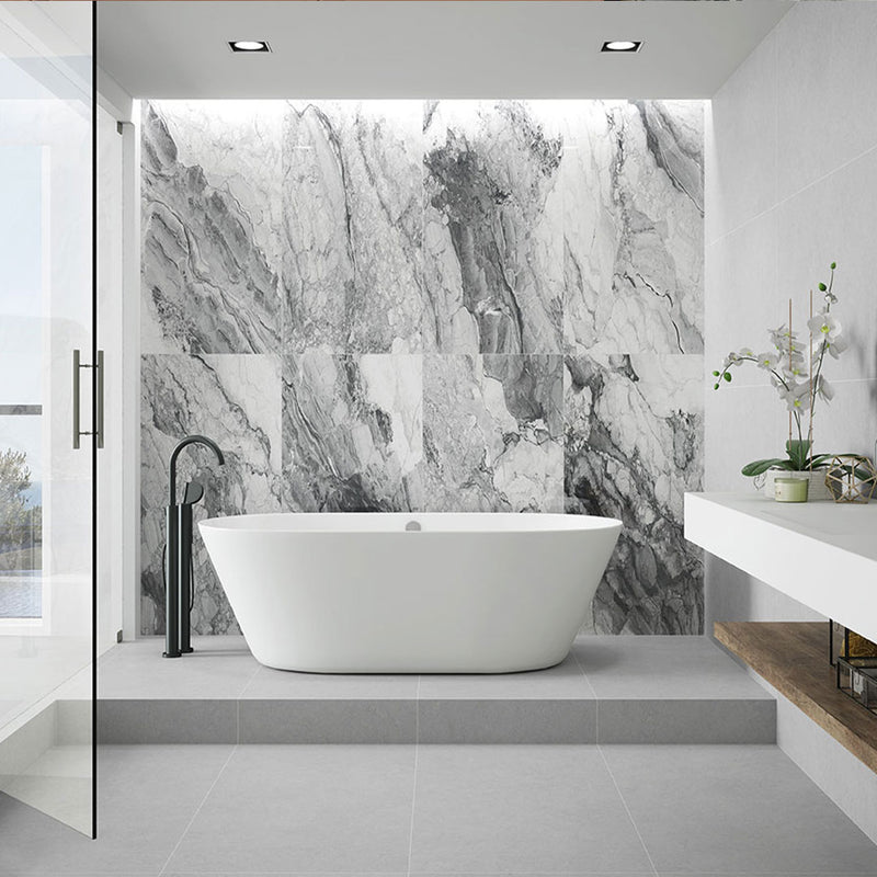 Onda Gray Matte, 24" x 48" | Porcelain Floor and Wall Tile by MSI