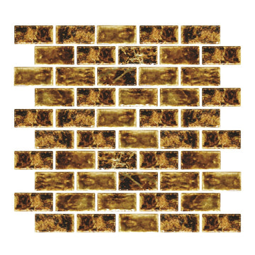 Onyx Gold, 1-1/8" x 2-1/4" | LICATA-72 | Fujiwa Porcelain Pool Tile