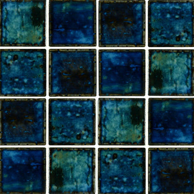 Oyster Blue, 3" x 3" | STS-331 | Fujiwa Porcelain Pool Tile
