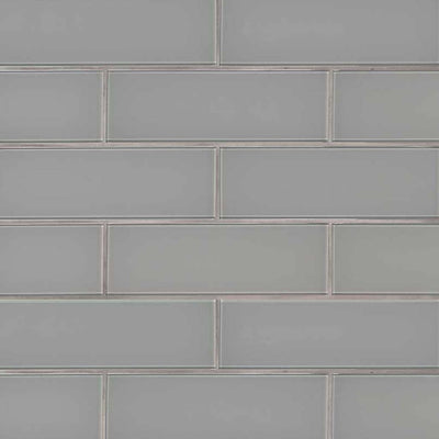 Oyster Gray, 4" x 12" Glass Tile | Subway Kitchen & Bath Tile by MSI
