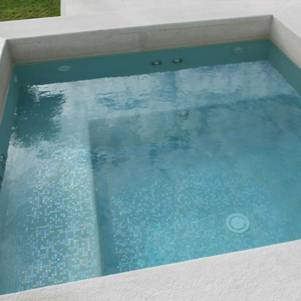 Pacific Mist, 1" x 1" Glass Tile | Pool, Spa, & Kitchen Tile