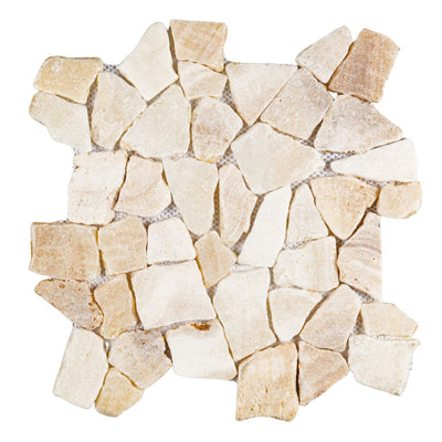 Palmero Cream, Pebble Tile | Flat Stone | Natural Stone Mosaics