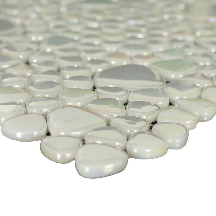 Pearl Tide, Mixed Pebble Glass Tile | Pool, Spa, & Kitchen Tile