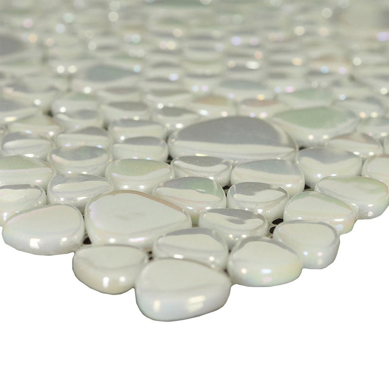 Pearl Tide, Mixed Pebble Glass Tile | Pool, Spa, & Kitchen Tile