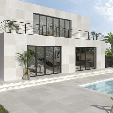 Pietrasanta Ivory, 35" x 35" Porcelain Tile | Pool & Wall Tile