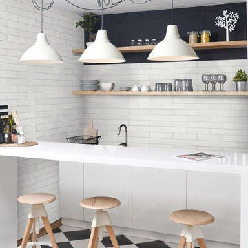 Polar Ice Brick, 2.5" x 9.5" Ceramic Tile | Subway Backsplash Tile