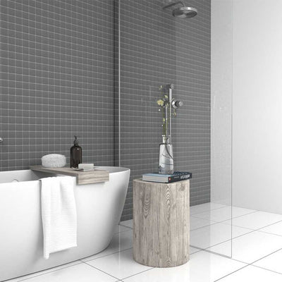 Porcelart Grey Matte, 2" x 2" Porcelain Tile | Anthology