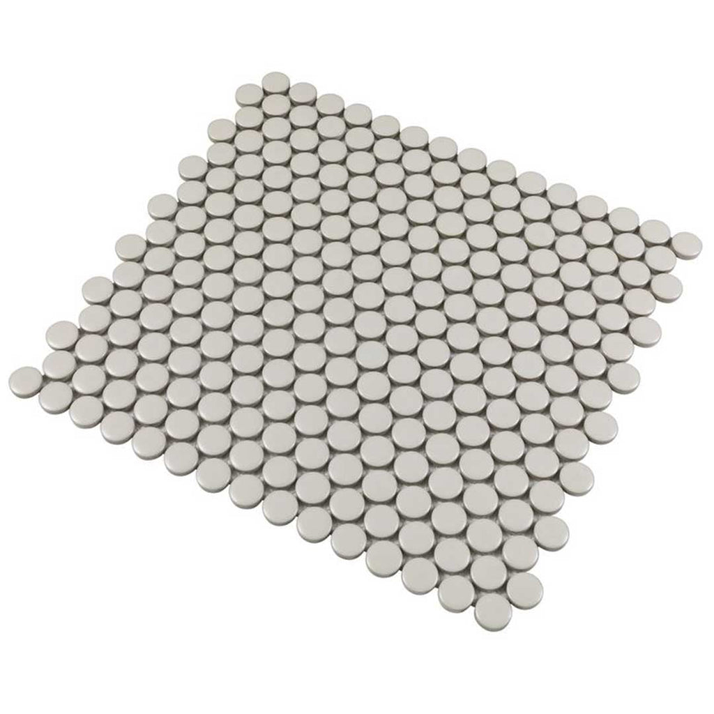 Porcelart Pearl Matte, Penny Round | Porcelain Tile Anthology