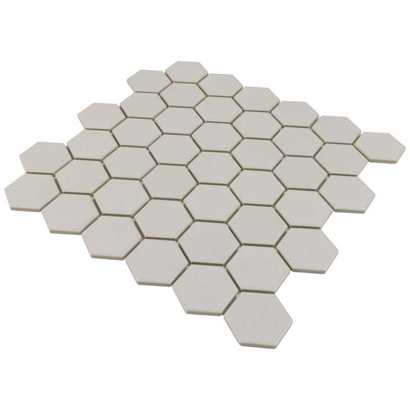 Porcelart Taupe Matte, Hexagon Porcelain Tile | Anthology