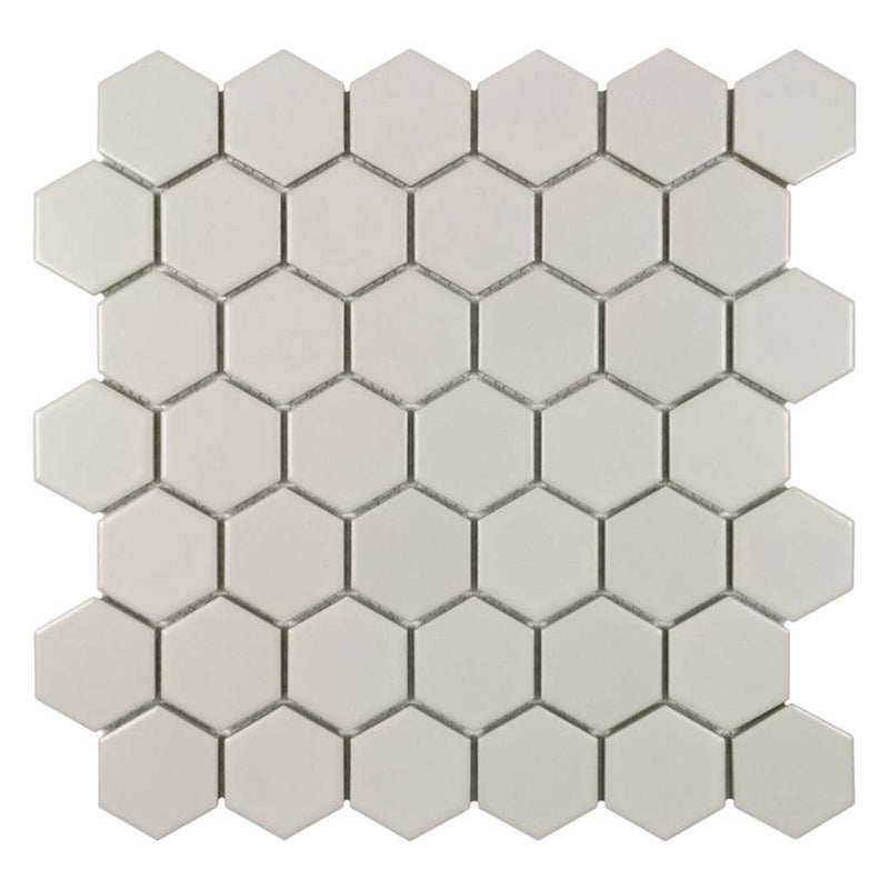 Porcelart Taupe Matte, Hexagon Porcelain Tile | Anthology
