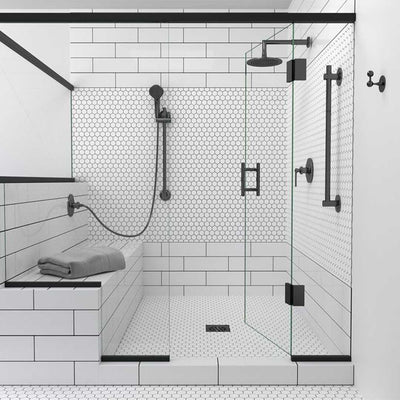 Porcelart White Matte, Hexagon Porcelain Tile | Anthology