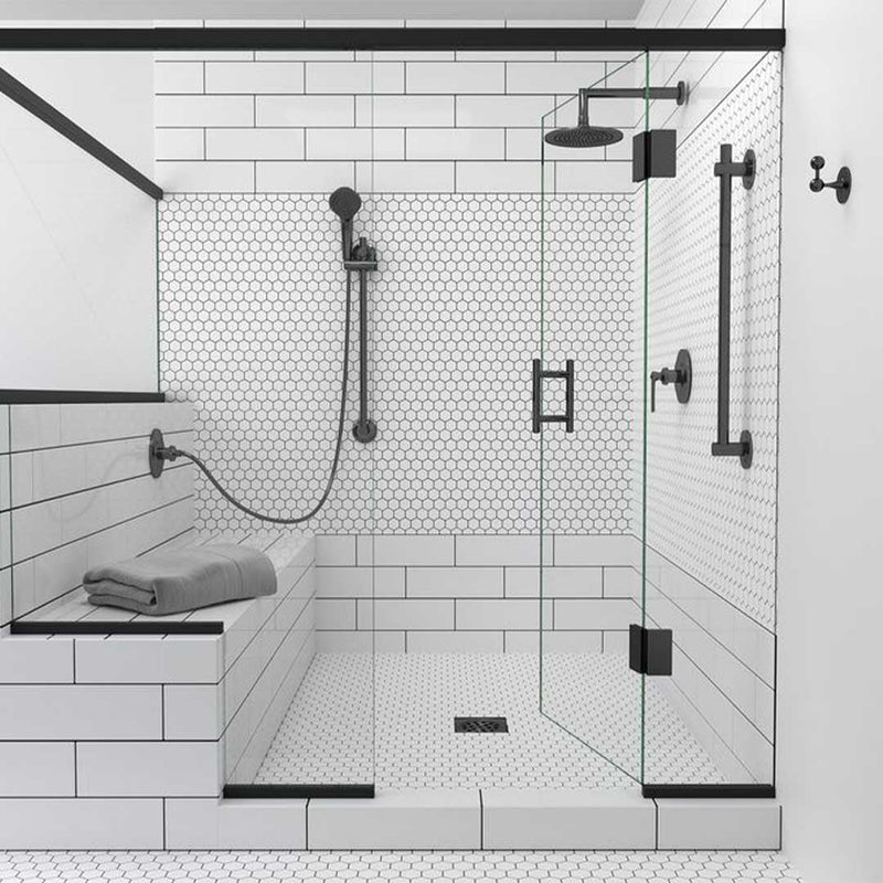 Porcelart White Matte, Hexagon Porcelain Tile | Anthology