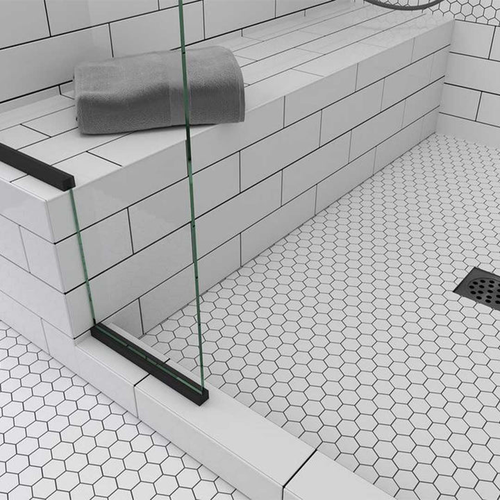 Porcelart White Matte, Hexagon Porcelain Tile | Anthology