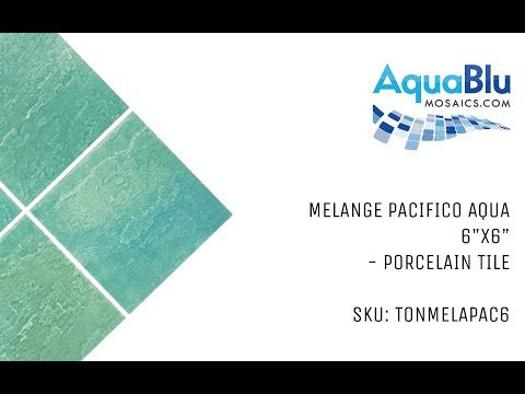 Pacifico Acquamarino, 6" x 6" - Porcelain Pool Tile