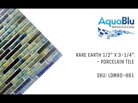 Rare Earth Metallic, 1/2" x 3-1/4" - Porcelain Pool Tile