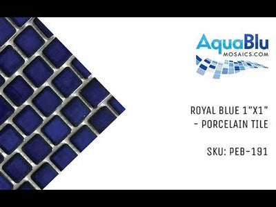 Royal Blue, 1" x 1" - Porcelain Pool Tile
