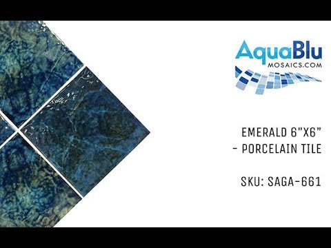 Emerald, 6" x 6" - Porcelain Pool Tile