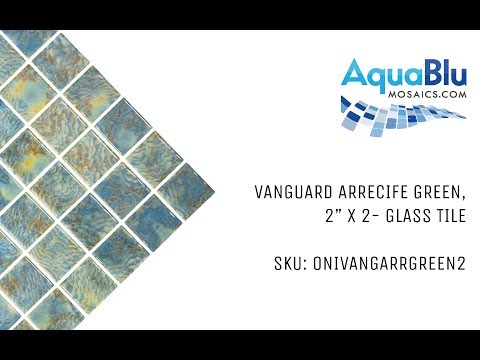 Arrecife Green, 2" x 2" - Glass Tile