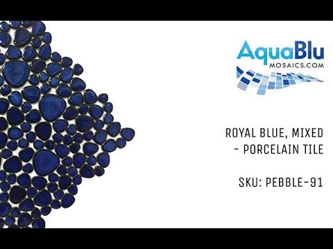 Royal Blue, Mixed - Porcelain Pool Tile