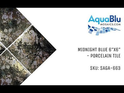 Midnight Blue, 6" x 6" - Porcelain Pool Tile