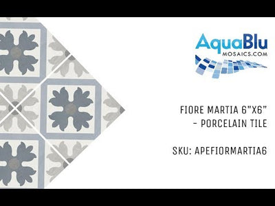 Martia, 6" x 6" Tile | APEFIORMARTIA6 | Aquatica Porcelain Pool Tile