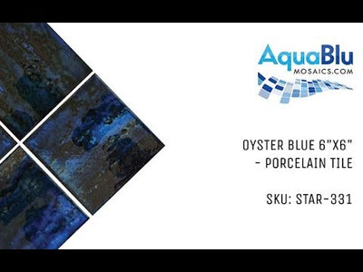 Oyster Blue, 6" x 6" - Porcelain Pool Tile