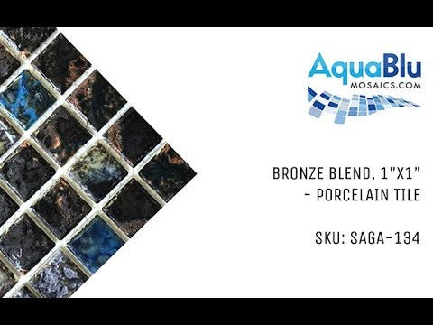 Bronze Blend, 1-1/8" x 1-1/8" - Porcelain Pool Tile