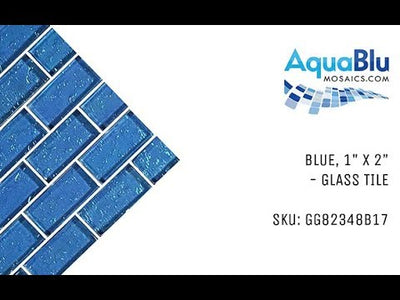 Blue, 1" x 2" - Glass Tile