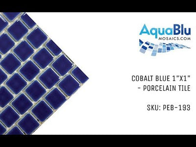 Cobalt Blue, 1" x 1" - Porcelain Pool Tile