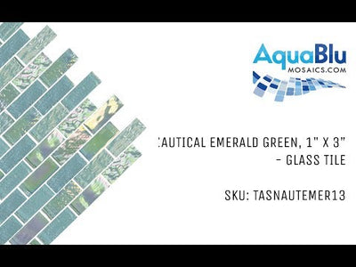 Emerald Green, 1" x 3" - Glass Tile
