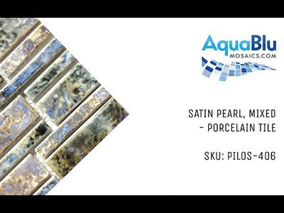 Satin Pearl, Random Block - Porcelain Pool Tile