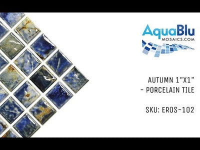Autumn, 1-1/8" x 1-1/8" - Porcelain Pool Tile