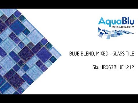 Blue Blend, Mixed - Glass Tile