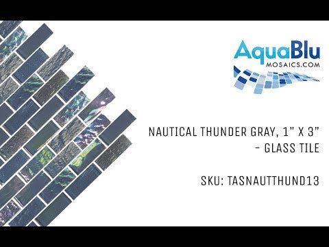 Thunder Gray, 1" x 3" - Glass Tile