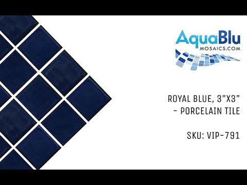 Royal Blue, 3" x 3" - Porcelain Pool Tile